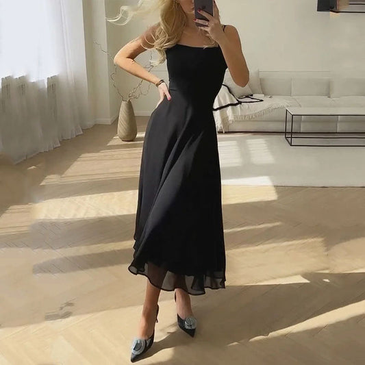 Stella | Square Neck Midi Dress for Wedding Guest