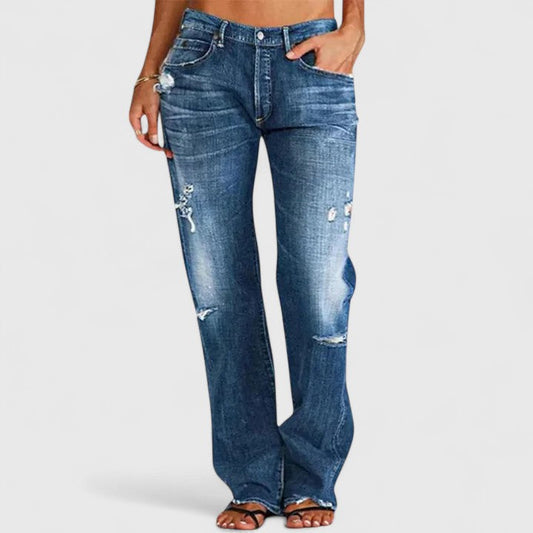 Scarlett | Low Rise Distressed Jeans