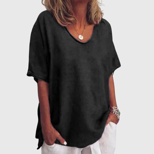 Savannah | Comfortable V-Neck Oversized Top