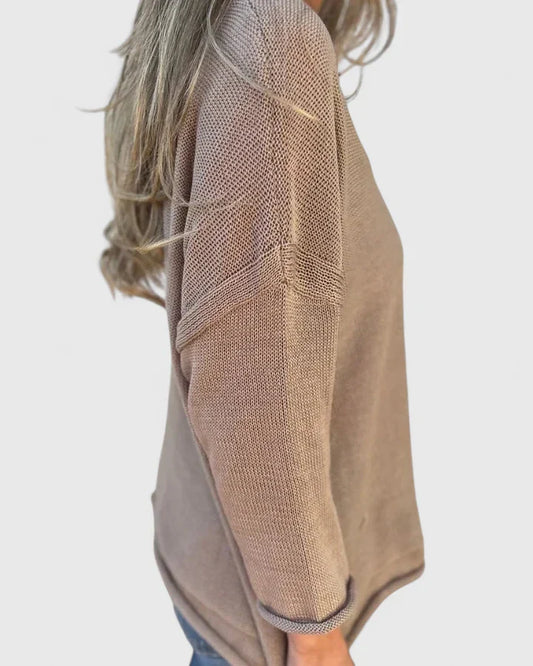 Addison | Comfortable V Neck Knit Top
