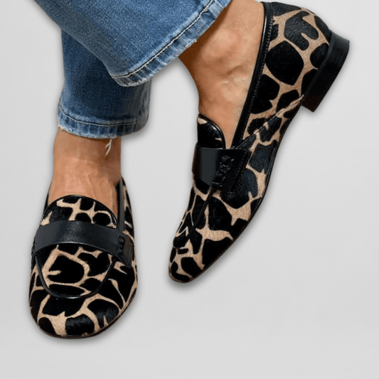 Zoe | Elegant Animal Print Flat Loafers