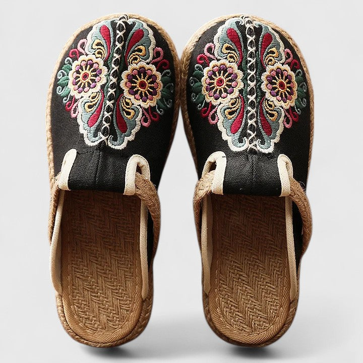 Amelia | Stylish Floral Slip On Mules