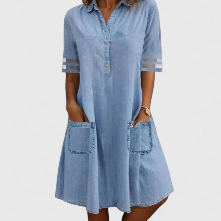 Autumn | Casual Midi Dress With Pockets