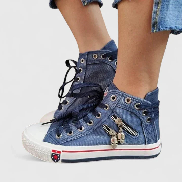 Demi | Orthopedic Denim Canvas Sneakers