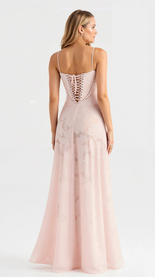 Vivian | Lace Bustier Maxi Dress for Wedding Guest
