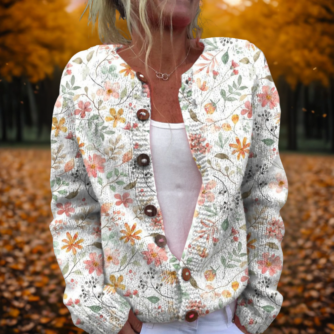 Iris | Floral Print Cardigan