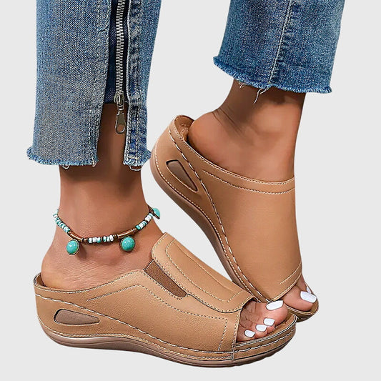 Isabella | Stylish Wedge Slide Sandals