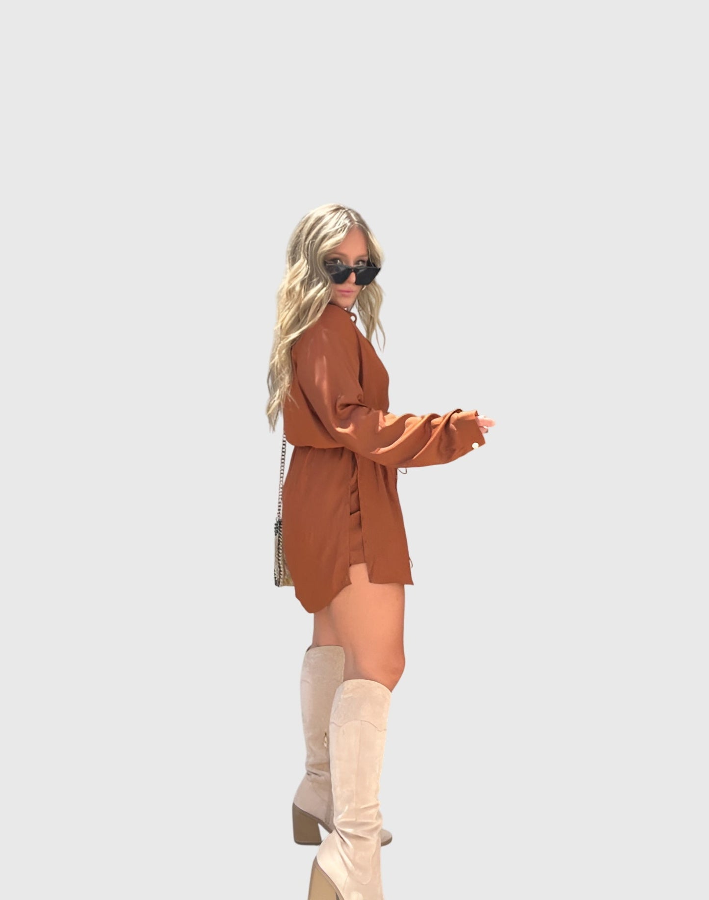 Jade | Button-Down Mini Romper Dress