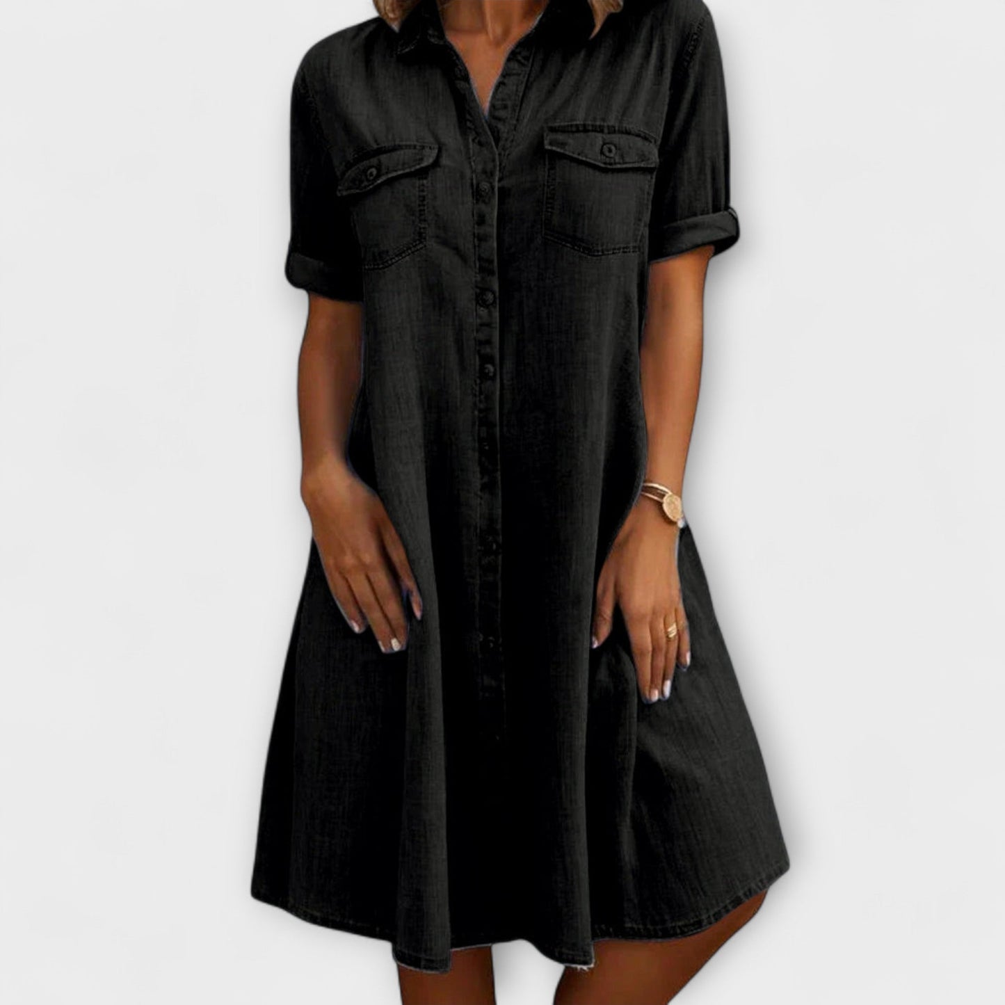 Kendall | Button-Down Denim Mini Dress