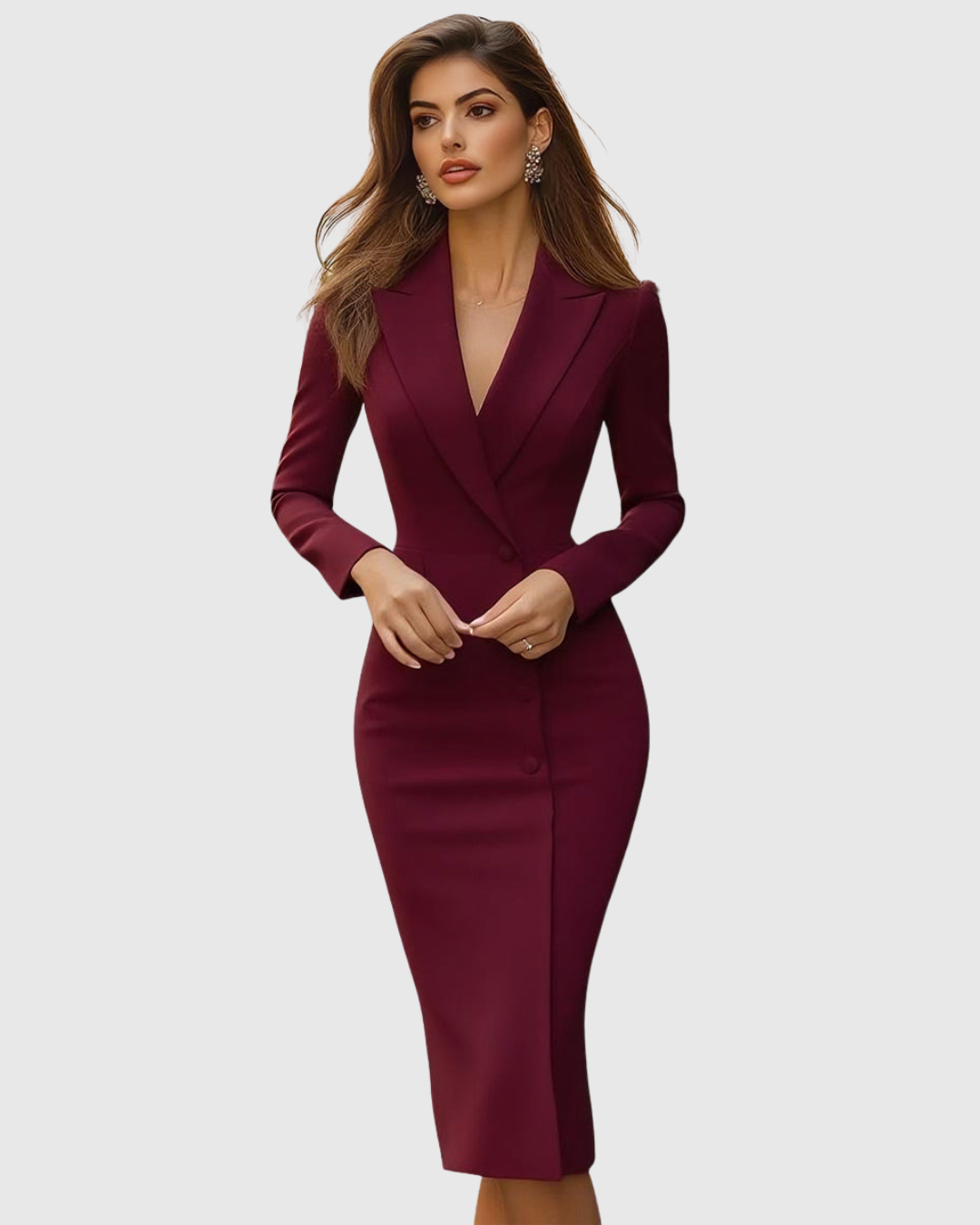 Nicole | Modern Tailored Midi Dress