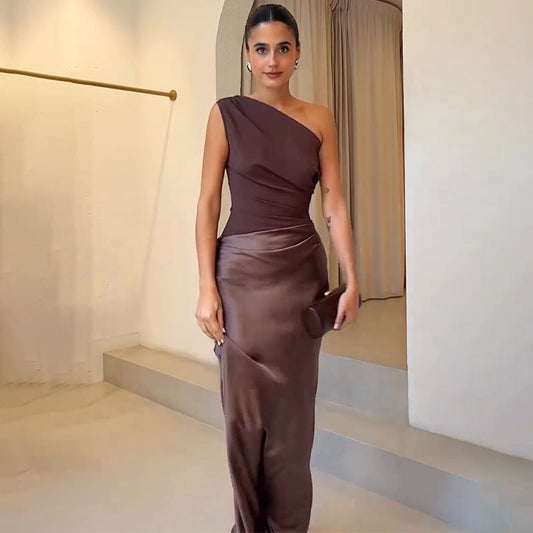 Sienna | One Shoulder Maxi Wedding Guest Dress
