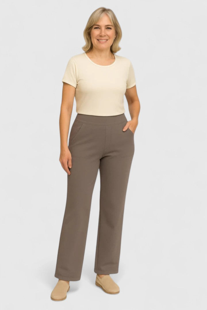 Nora | High Waist Wide Leg Pull On Pants