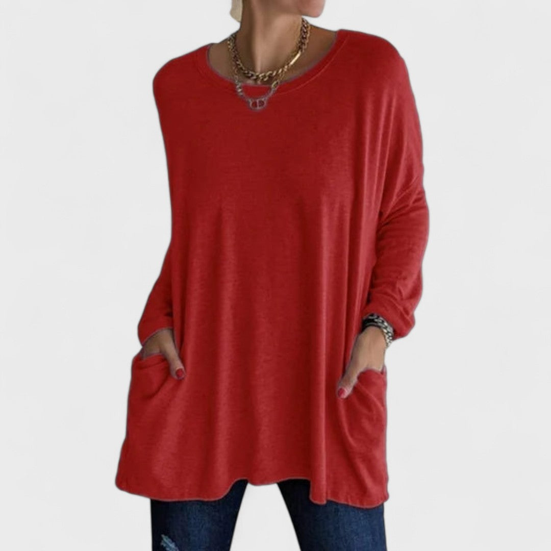 Nora | Oversized Long Sleeve Tunic Top