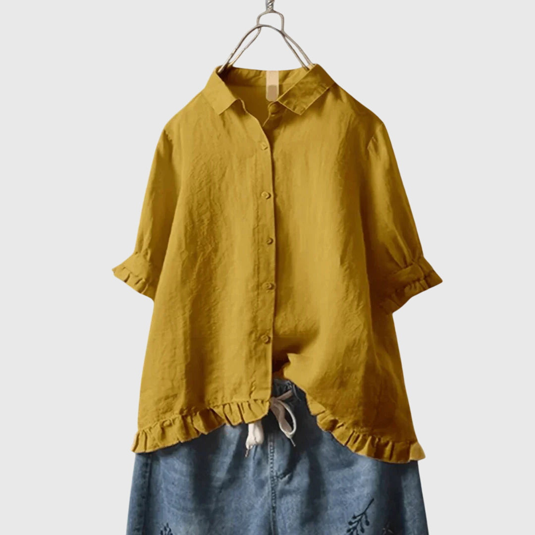 Piper | Elegant Ruffle Trim Shirt