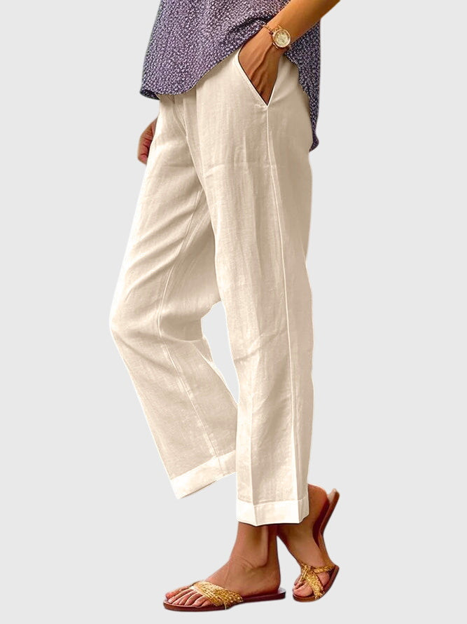 Sage | Sophisticated Cropped Linen Pants