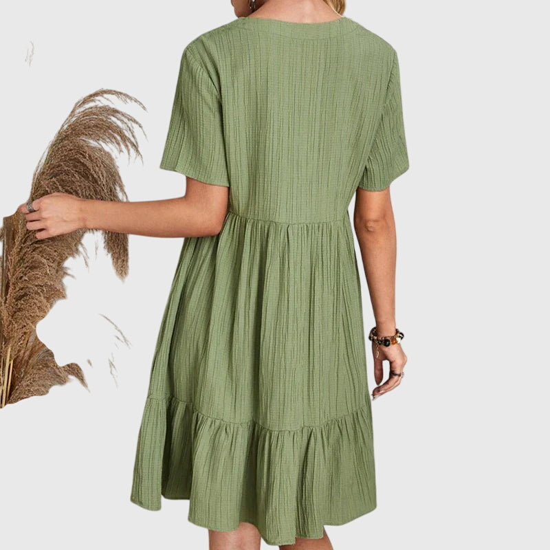 Savannah | Elegant Ruffle Hem Mini Dress