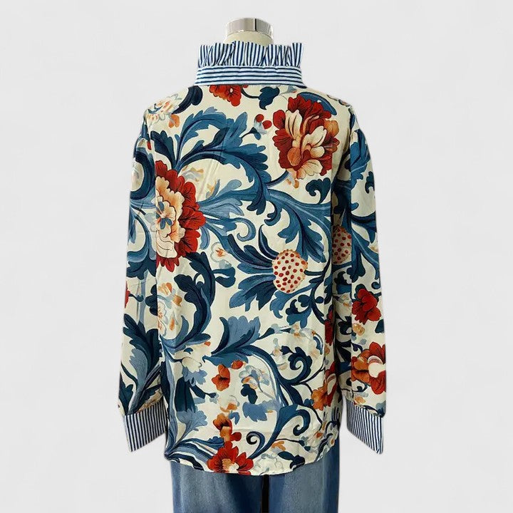 Savannah | Floral Collar Oversized Blouse