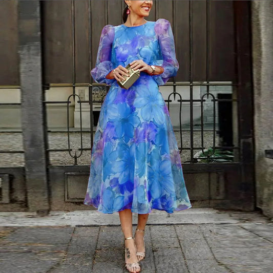 Harper | Floral Midi Wedding Guest Dress