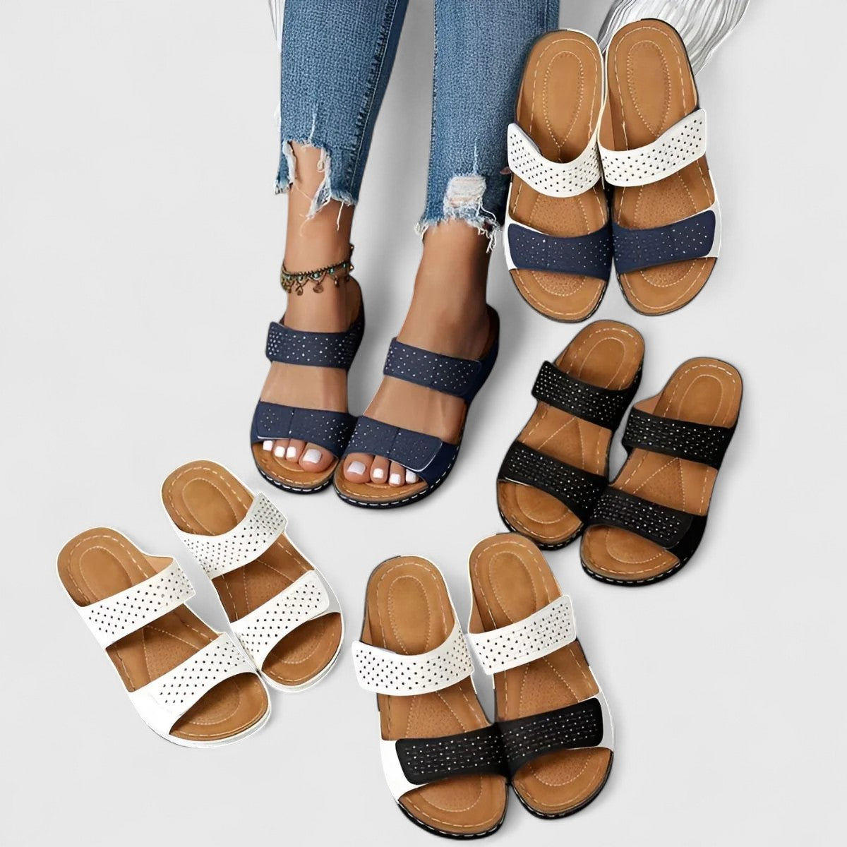 Sophia | Orthopedic Flat Sandals