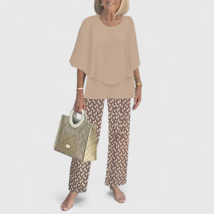Stella | Floral Print Wide Leg Pants Matching Set