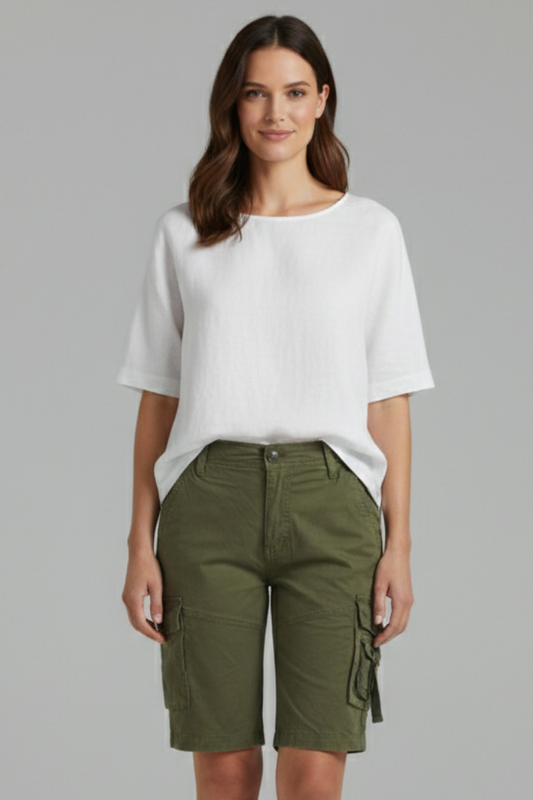 Quinn | Women's Knee Length Cargo Shorts