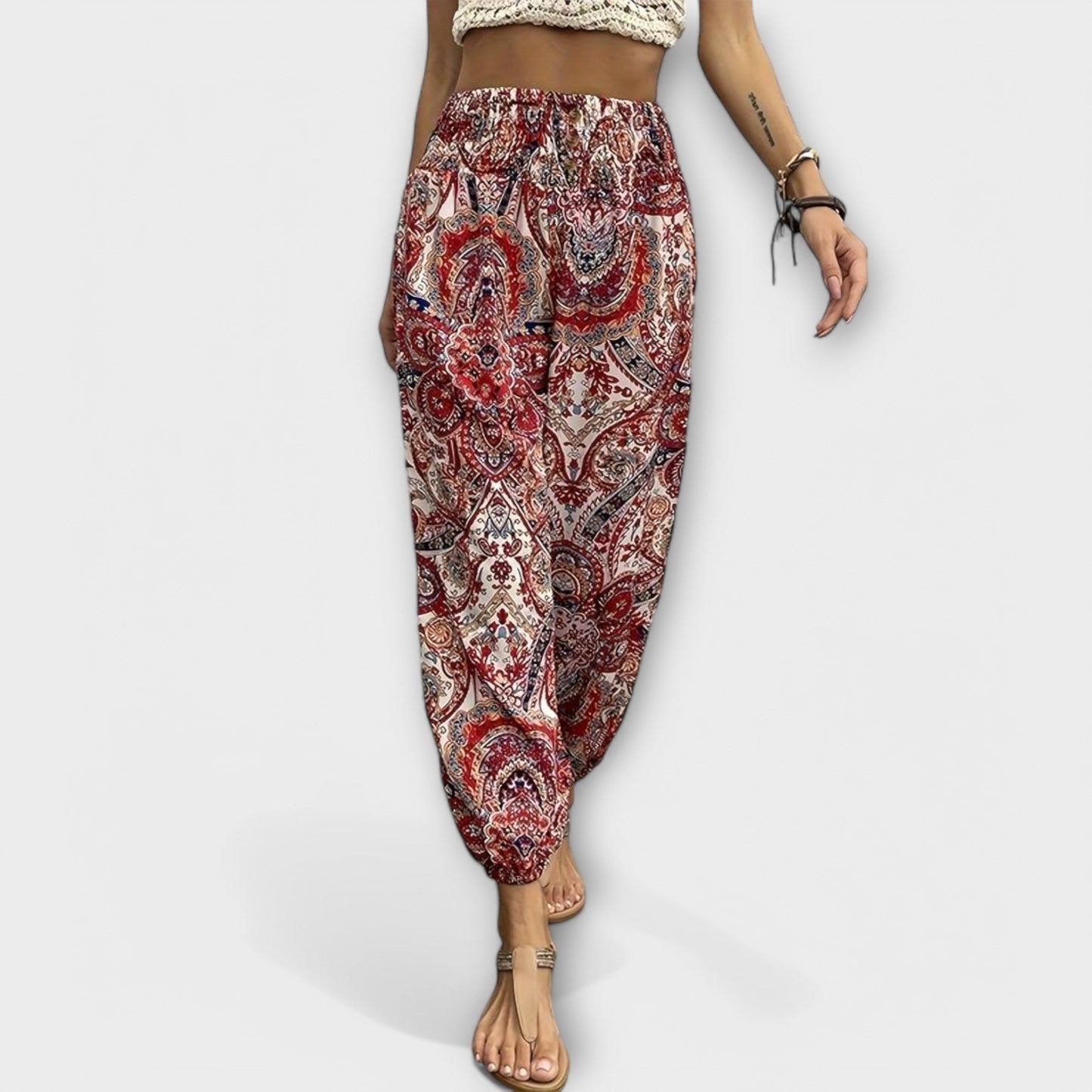 Luna | Comfortable Boho Print Wide-Leg Pants