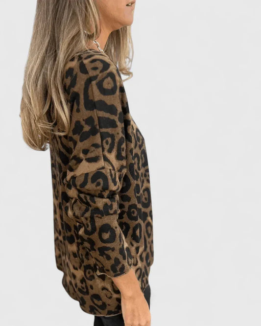 Ruby | Leopard Print Long Sleeve Top