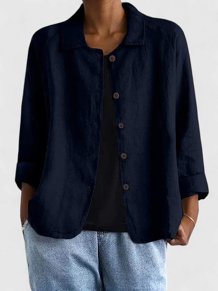 Amber | Relaxed Button Front Shirt