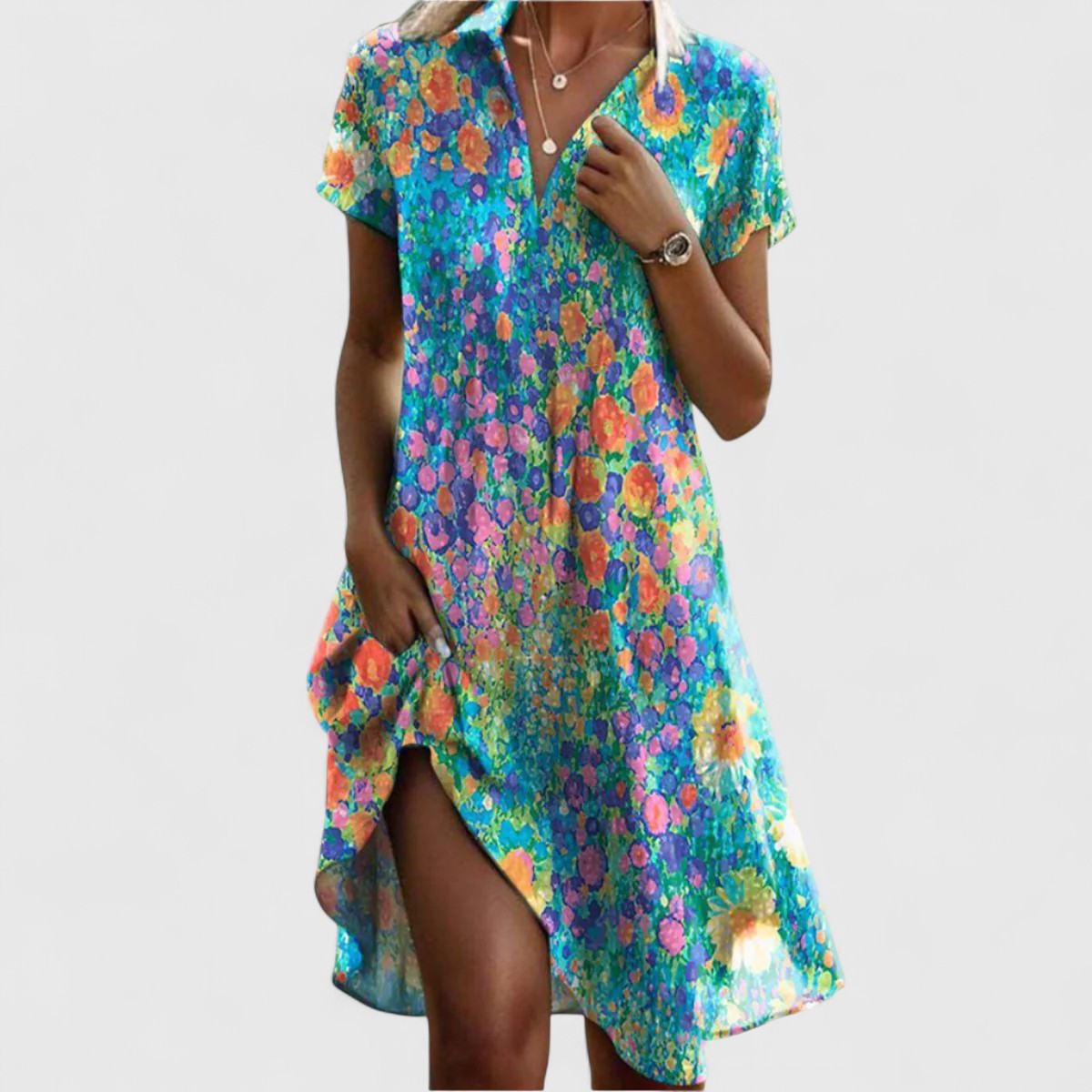 Quinn | Polka Dot Casual Midi Dress