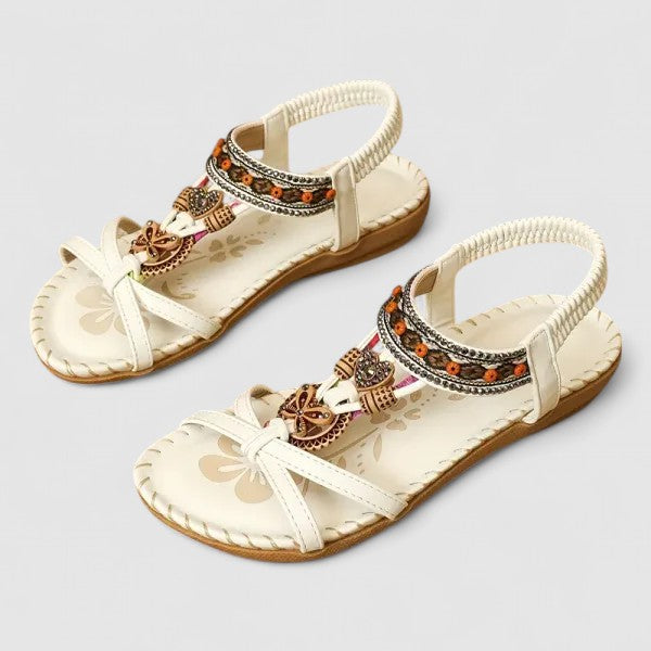 Scarlett | Orthopedic Beaded Boho Flat Sandals