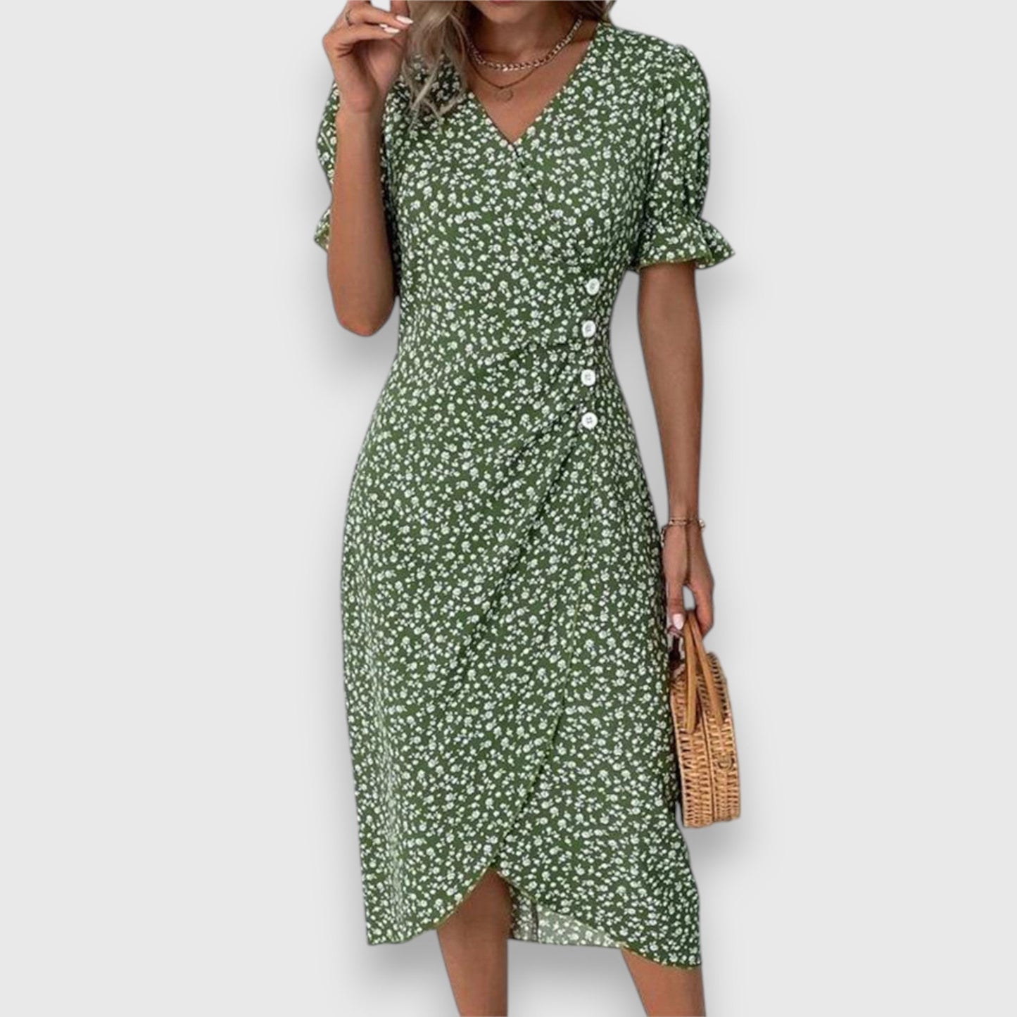 Lily | Ditsy Floral Midi Dress