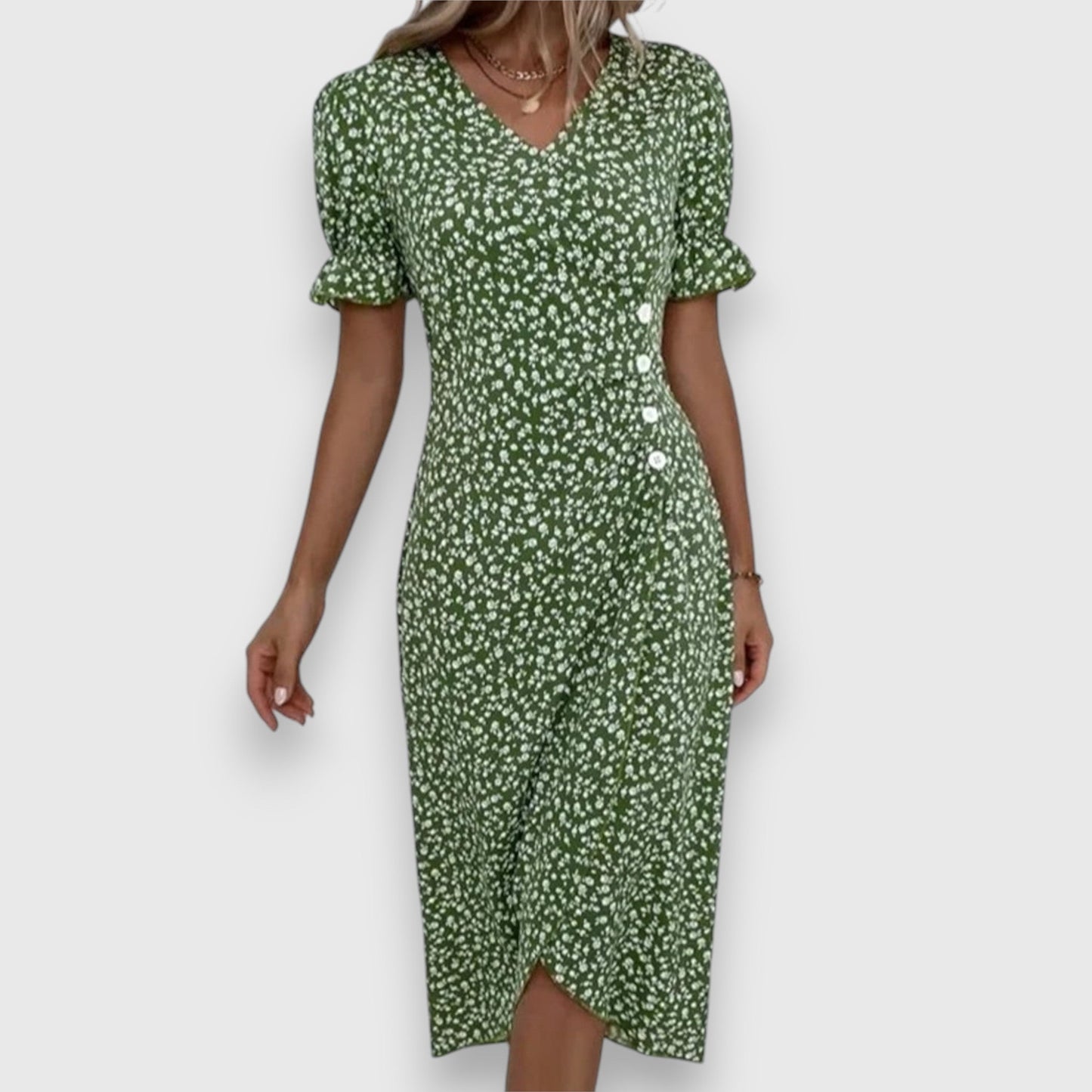 Lily | Ditsy Floral Midi Dress