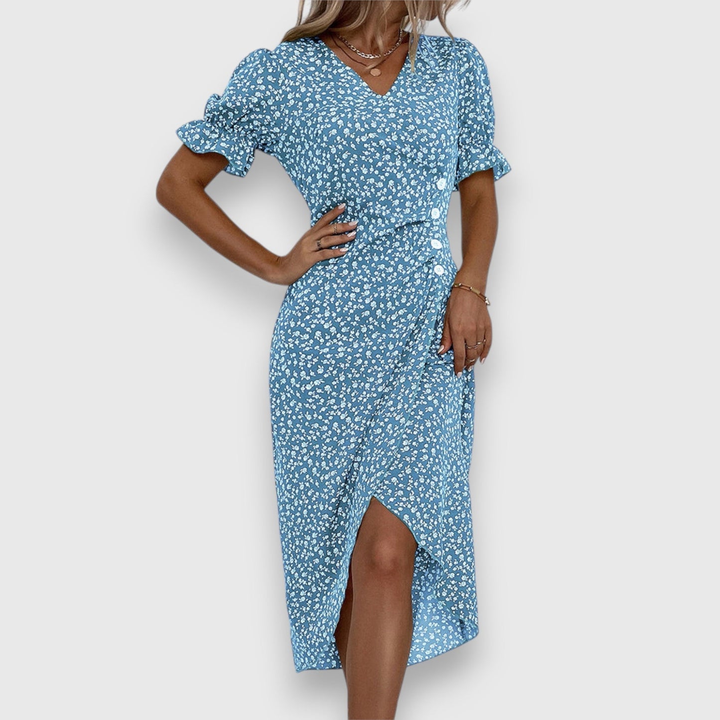 Lily | Ditsy Floral Midi Dress