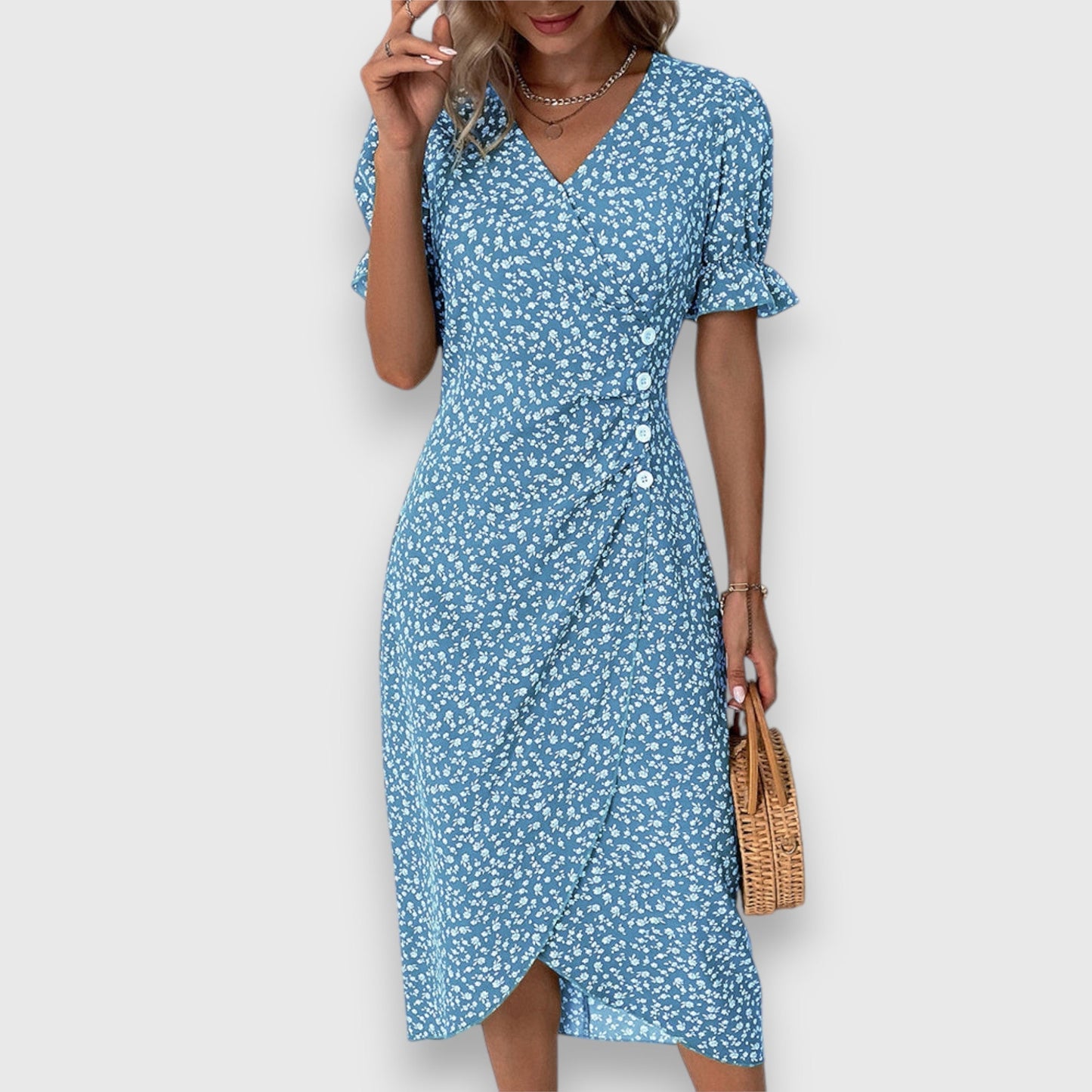 Lily | Ditsy Floral Midi Dress