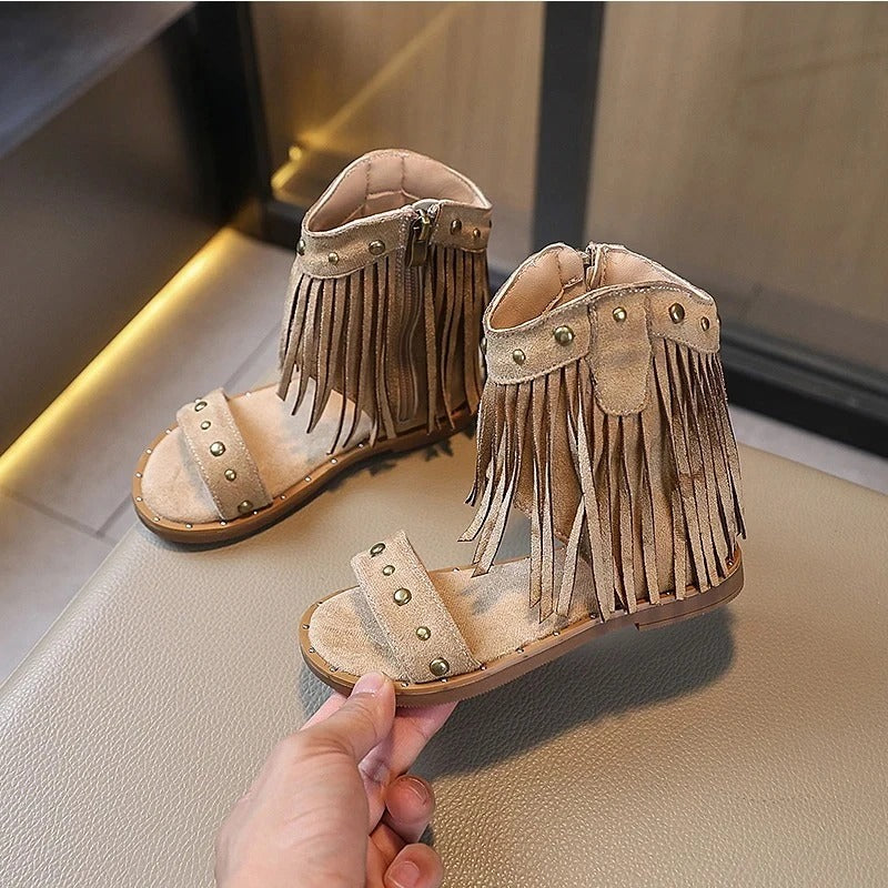 Ava | Studded Flat Gladiator Sandal Boots