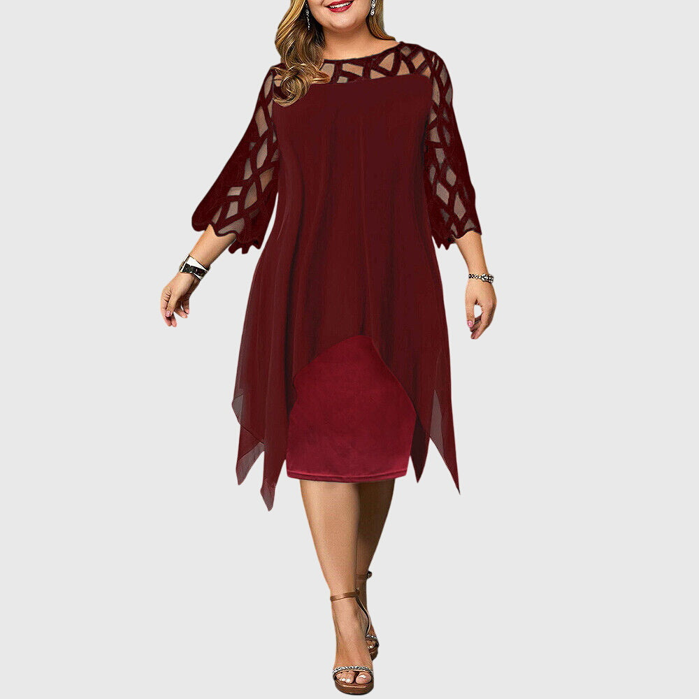 Diana | Elegant Plus Size Midi Dress