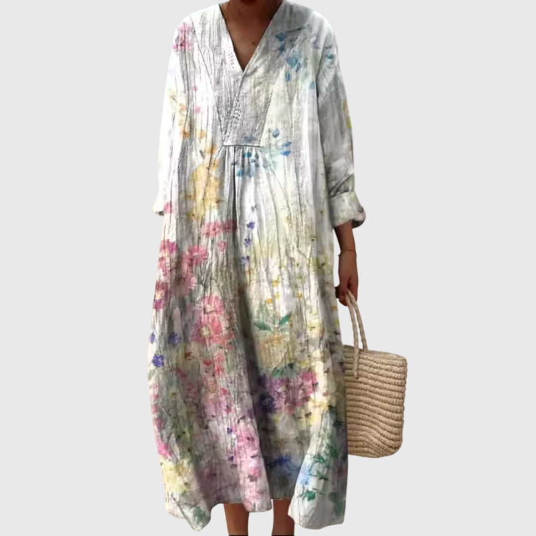 Jade | Boho V-Neck Casual Maxi Dress