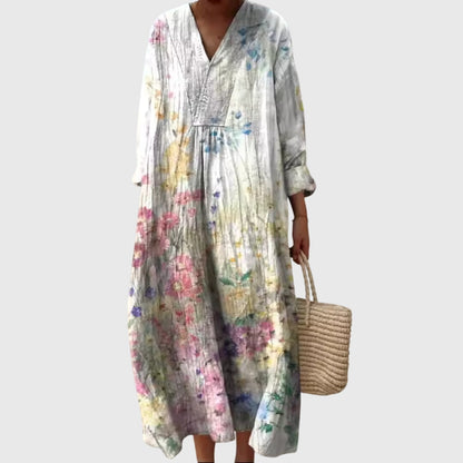 Jade | Boho V-Neck Casual Maxi Dress