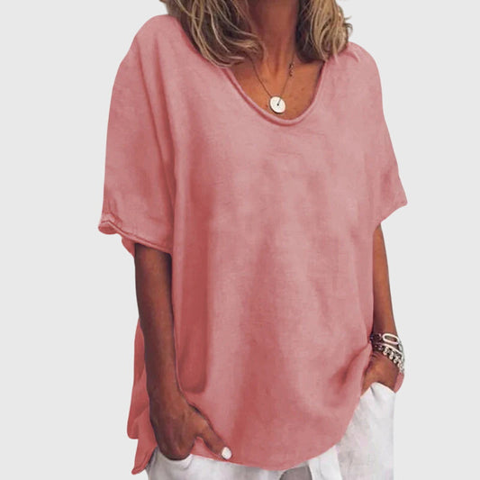 Savannah | Comfortable V-Neck Oversized Top