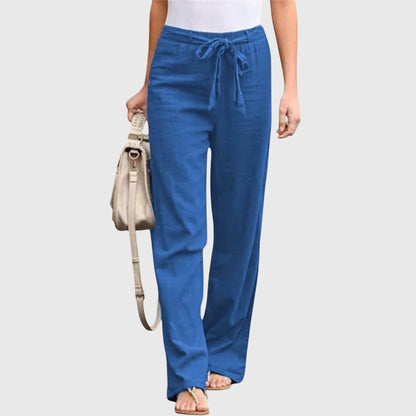 Brooklyn | Comfortable Tie Waist Straight Leg Pants