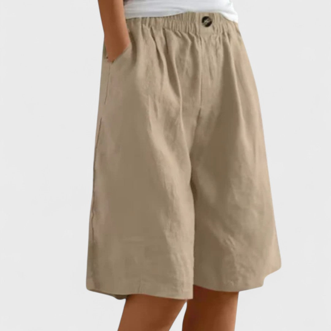 Nora | Comfortable Wide-Leg Bermuda Shorts