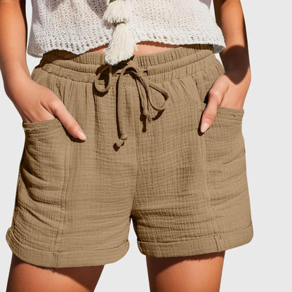 Riley | Elegant Drawstring Cuffed Casual Shorts