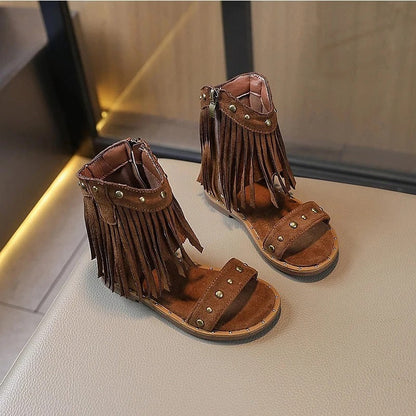 Ava | Studded Flat Gladiator Sandal Boots