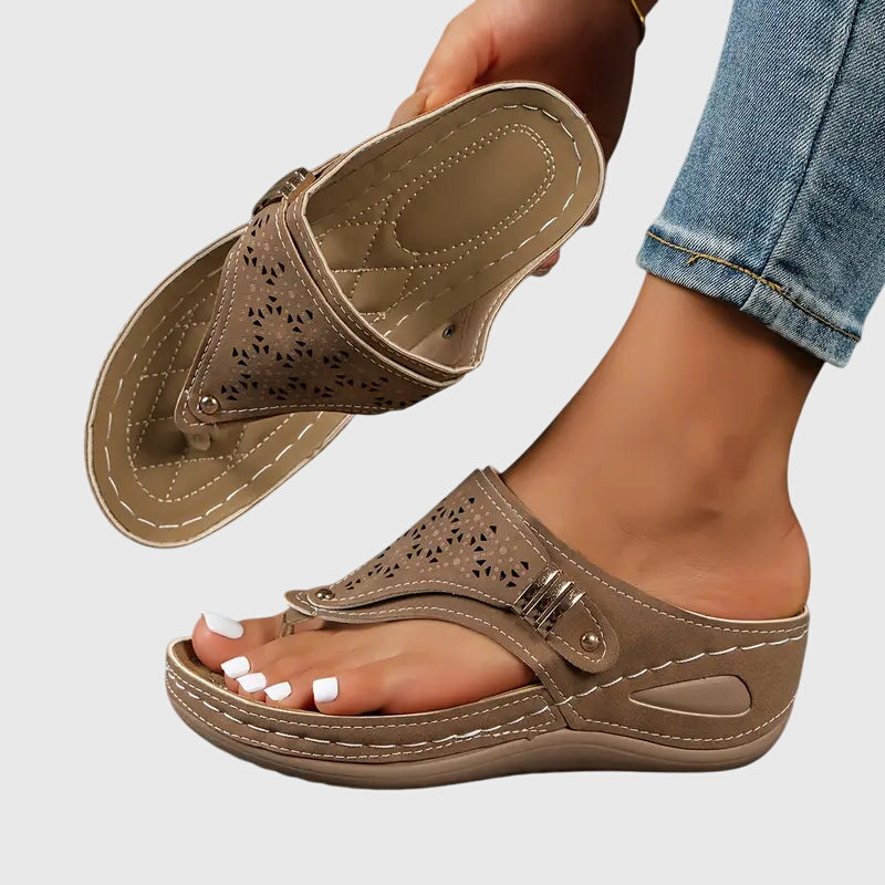 Luna | Orthopedic Thong Wedge Sandals