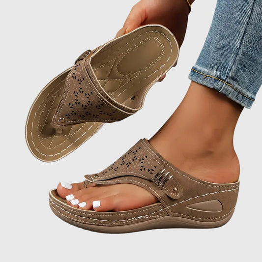 Luna | Orthopedic Thong Wedge Sandals
