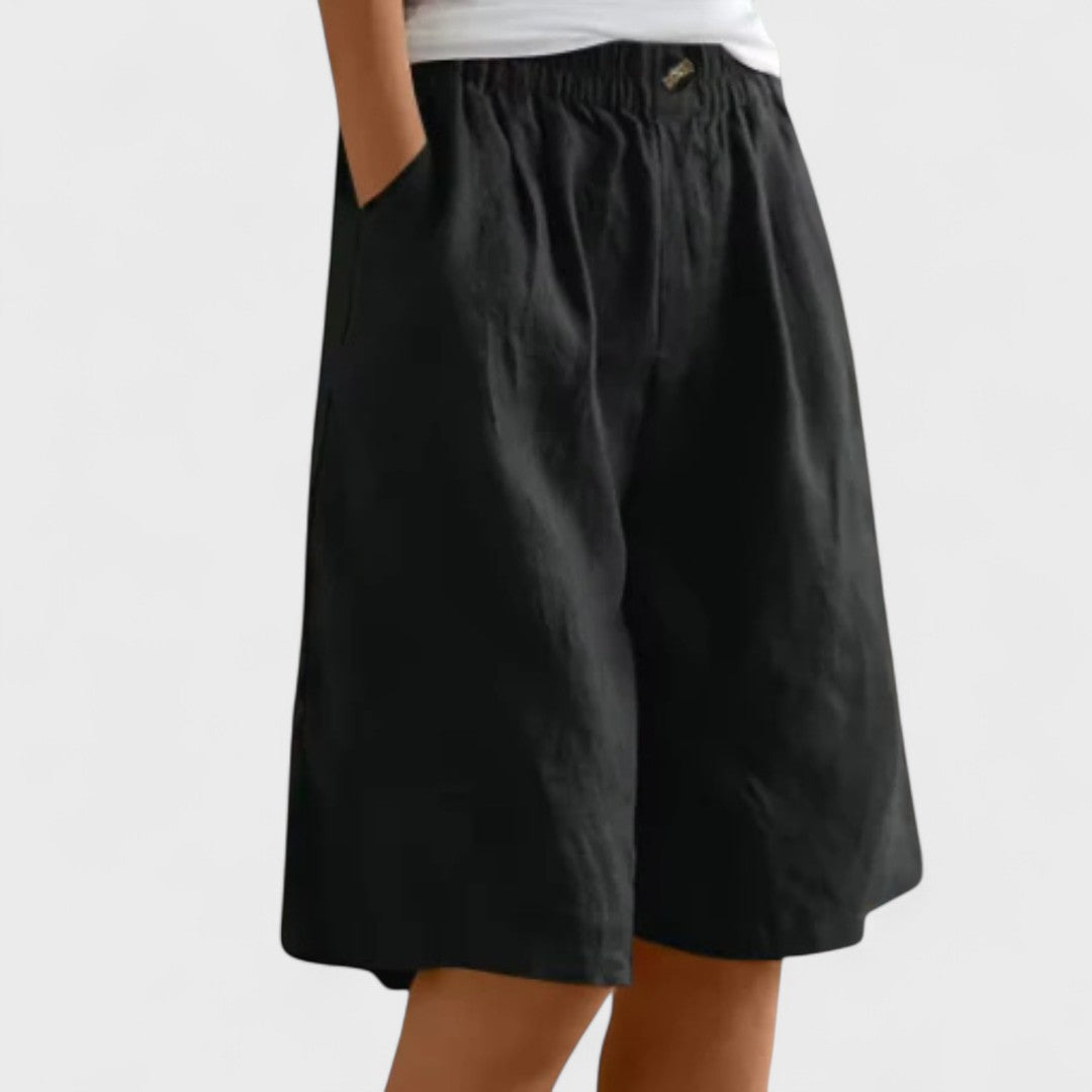 Nora | Comfortable Wide-Leg Bermuda Shorts