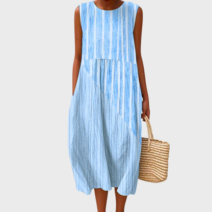 Nora | Elegant Sleeveless Summer Midi Dress