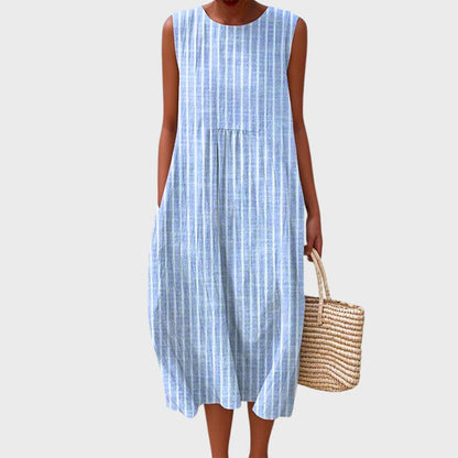Nora | Elegant Sleeveless Summer Midi Dress