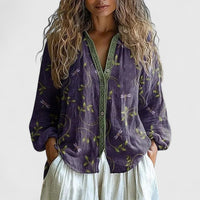 Iris | Comfy Button Front Boho Blouse
