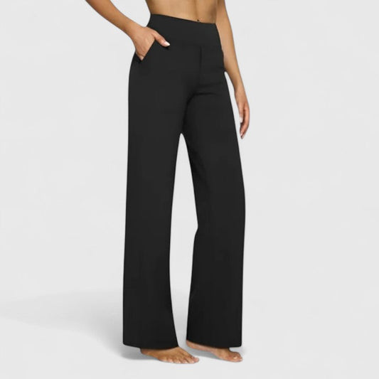 Nora | High Waist Wide Leg Pull On Pants
